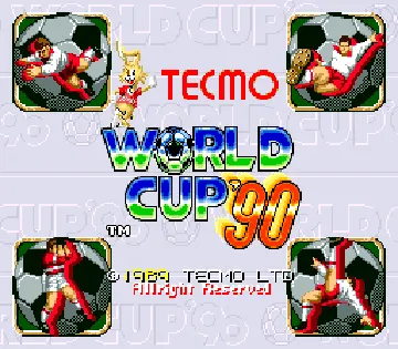 Tecmo World Cup '90 (trackball) screen shot title